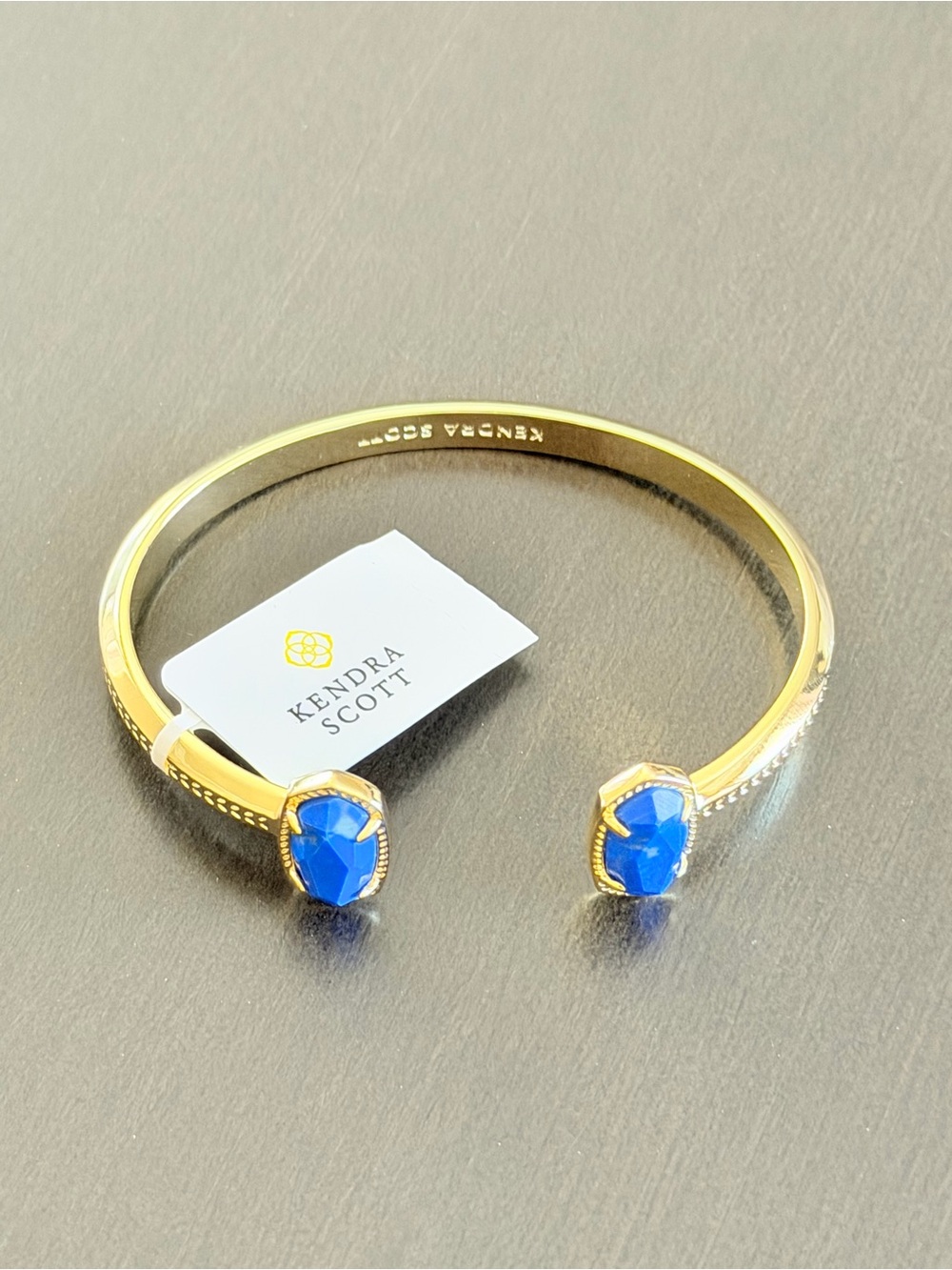 Kendra Scott 14K Gold Plated Elton Cobalt Howlite Bracelet NWT